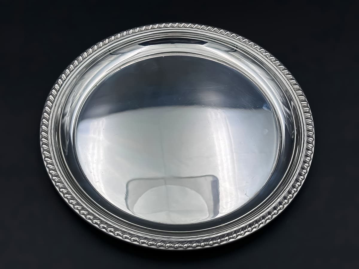rundes+Cartier+Tablett+aus+Sterling+Silber,+267+Gramm - image 3