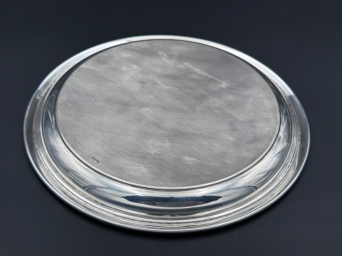 rundes+Cartier+Tablett+aus+Sterling+Silber,+267+Gramm - image 4