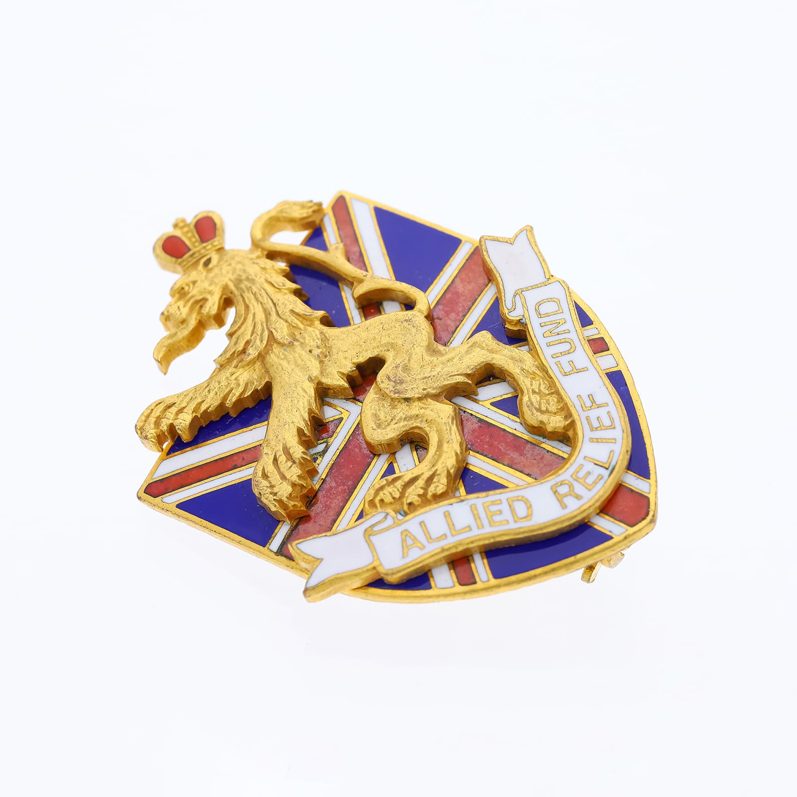 WWII+Allied+Relief+Fund+Pin+made+by+Cartier,+vergoldet - image 4