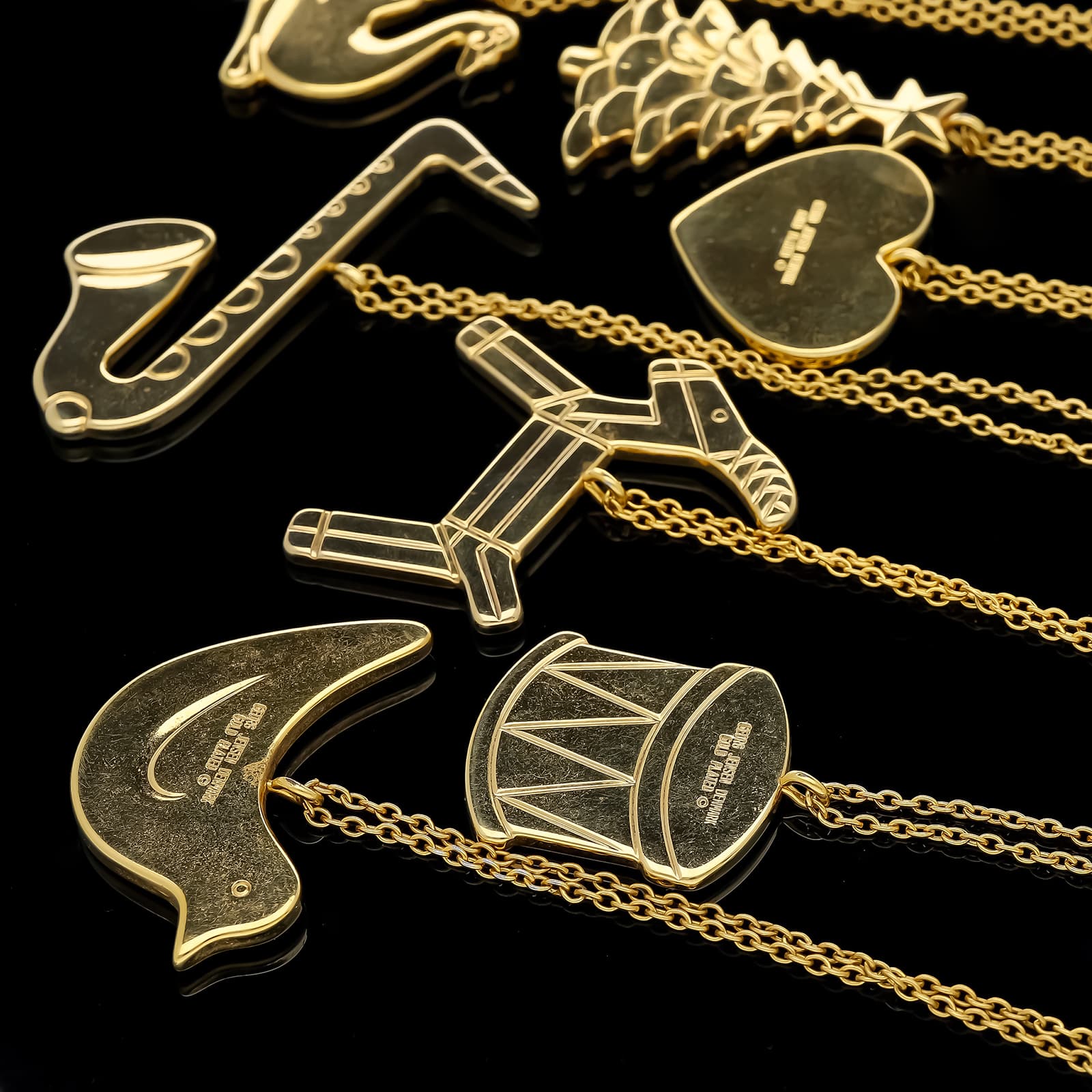 Georg+Jensen,+Dänemark,+um+1985–1995.+Sieben+Weihnachtsschmuck+Anhänger - image 3