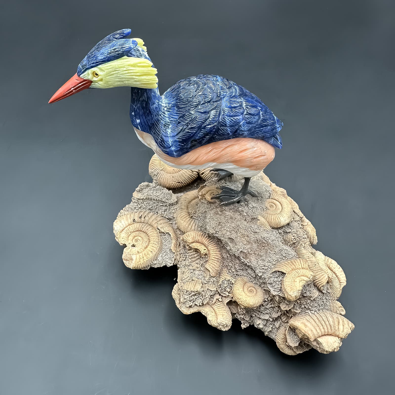 Vogel+Edelsteinen,+handgeschnitzt:+Lapislazuli,+Calcit,+Jaspis,+Sodalit. - image 2