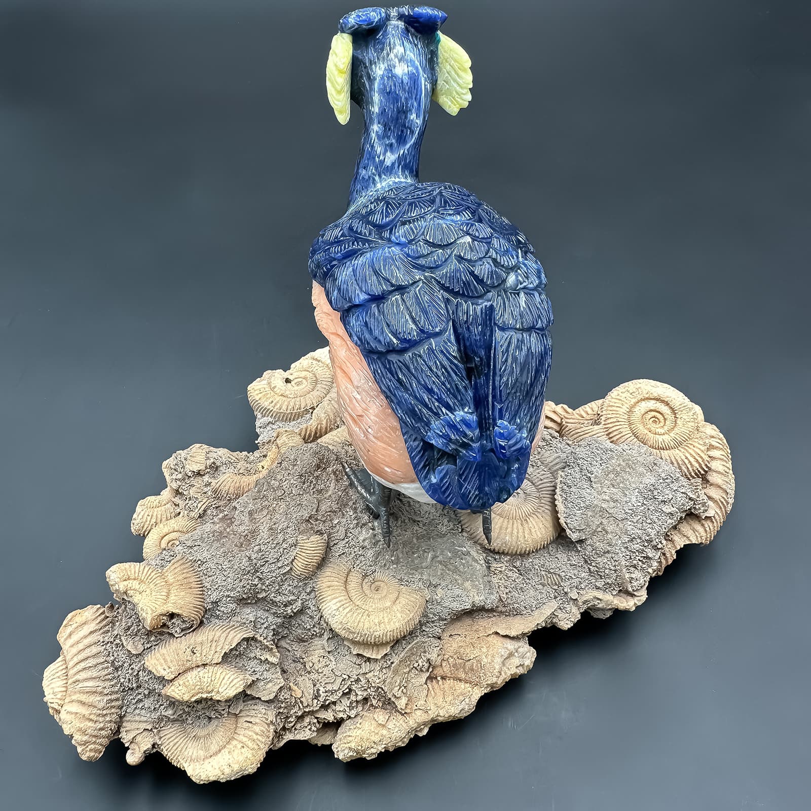 Vogel+Edelsteinen,+handgeschnitzt:+Lapislazuli,+Calcit,+Jaspis,+Sodalit. - image 3