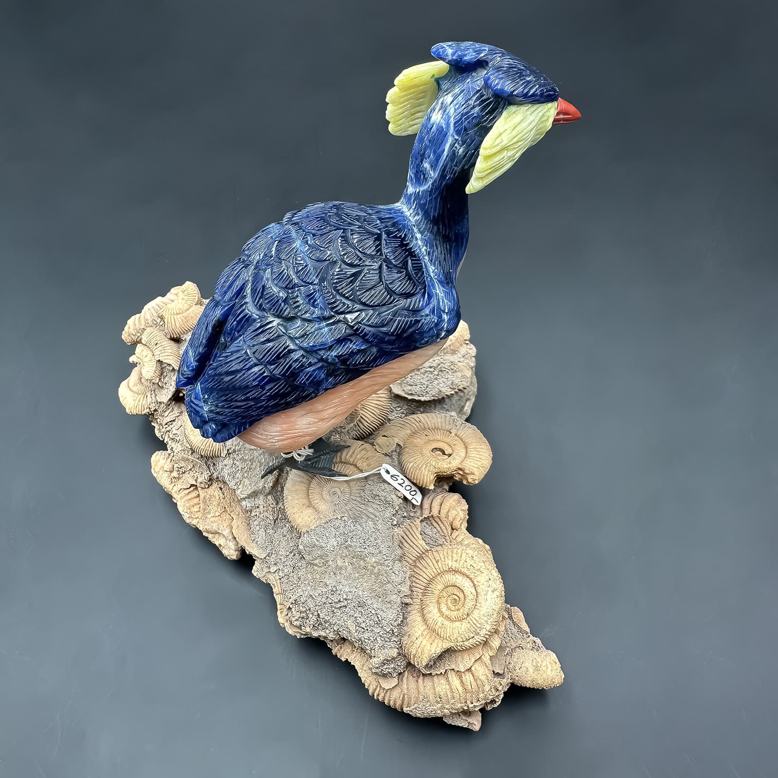 Vogel+Edelsteinen,+handgeschnitzt:+Lapislazuli,+Calcit,+Jaspis,+Sodalit. - image 4