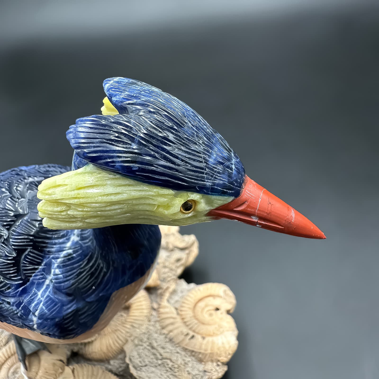 Vogel+Edelsteinen,+handgeschnitzt:+Lapislazuli,+Calcit,+Jaspis,+Sodalit. - image 5
