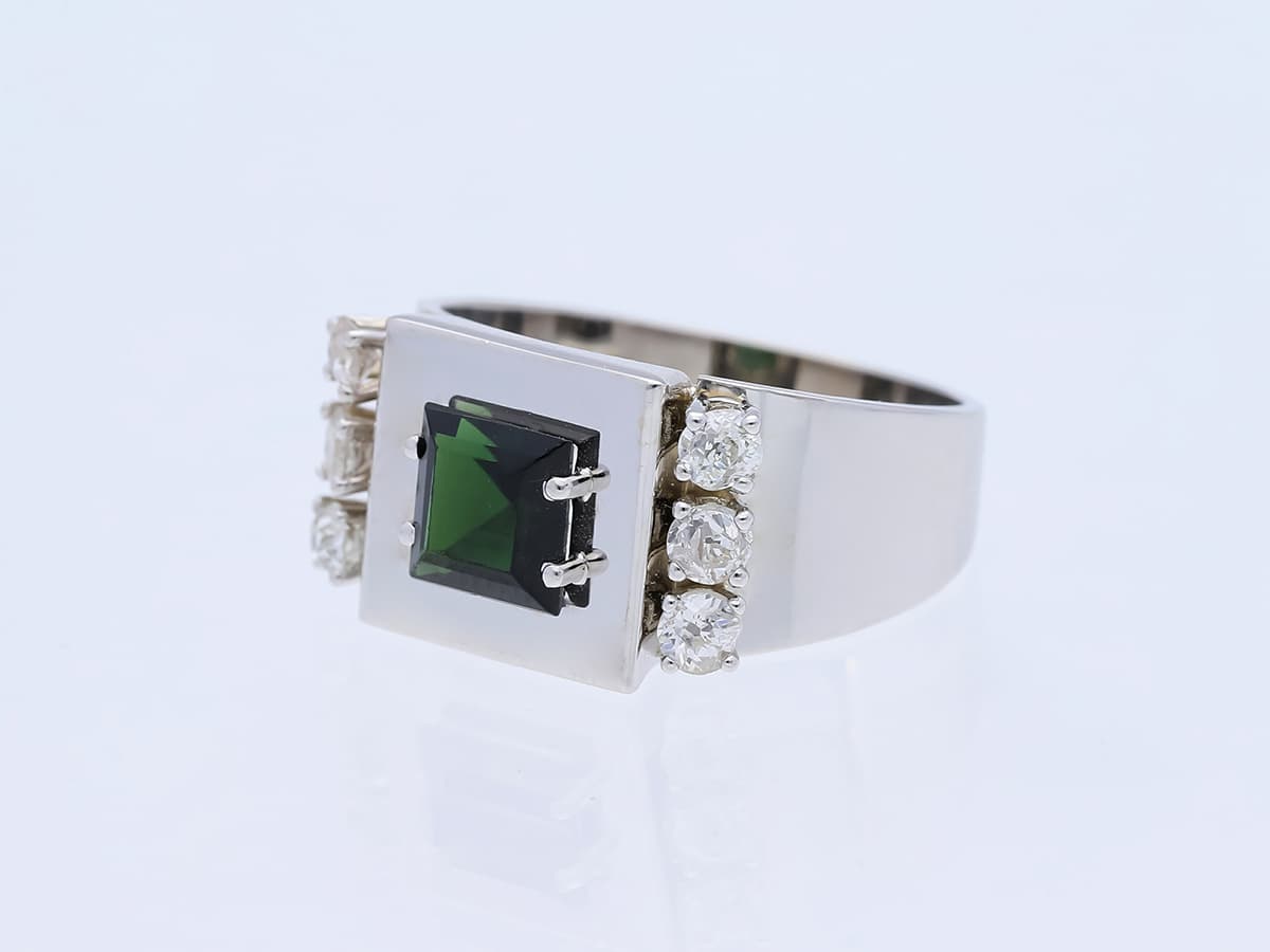 Ring+1,15+ct.+Turmalin,+Diamanten+585+Gold+/+14+Karat - image 2
