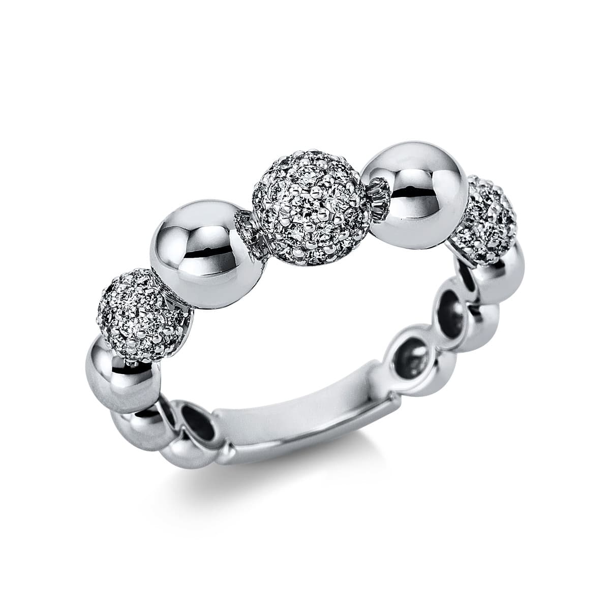 Ring+Diamanten+750+Weißgold+18+kt.+Neu