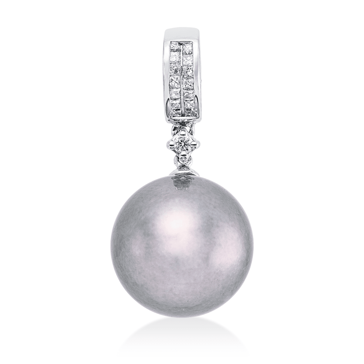 Anhänger+Diamanten+750+Weißgold+18+kt.+Neu