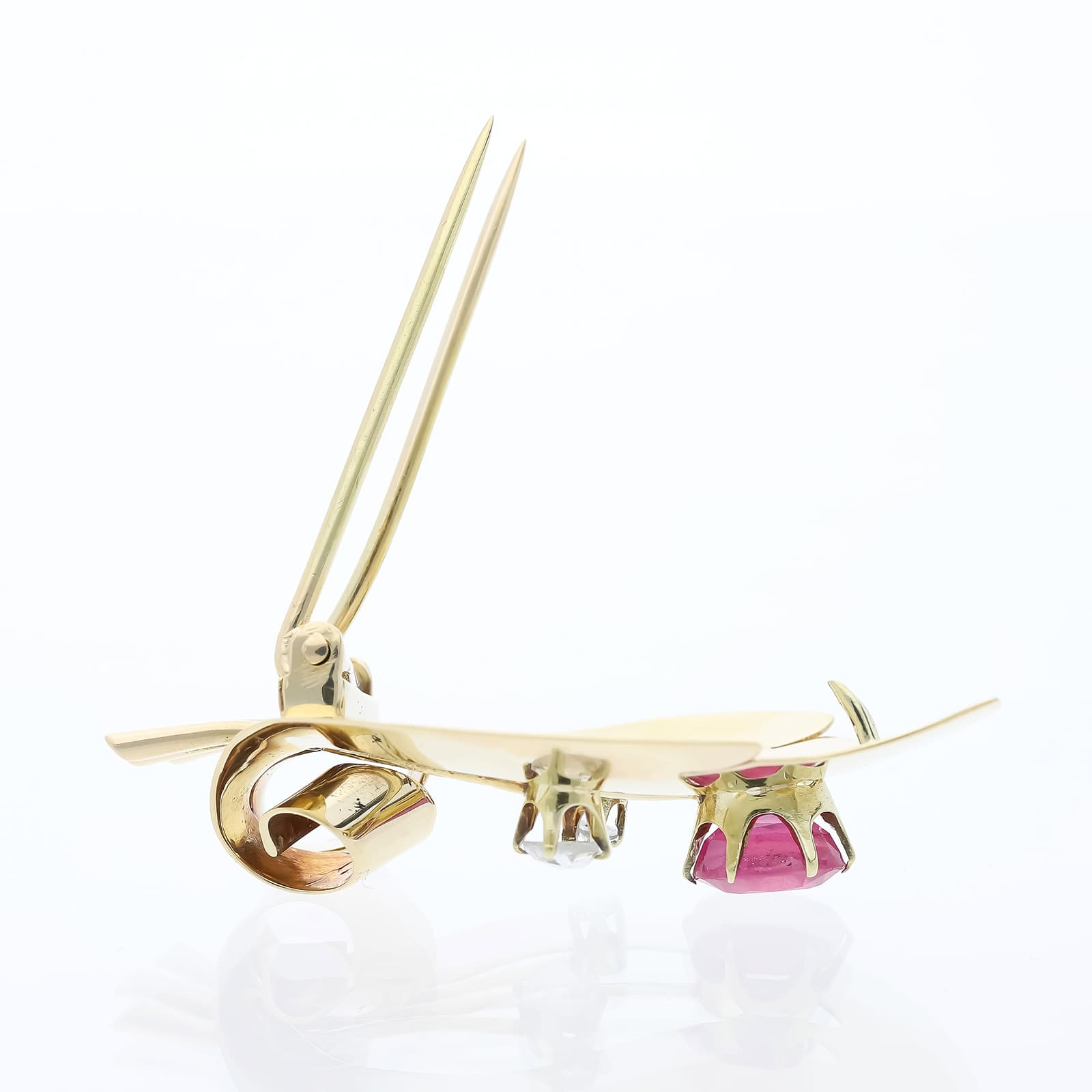 Cartier+Brosche+1,70+ct.+Rubin,+Diamant+585+Gelbgold+14+kt. - image 4