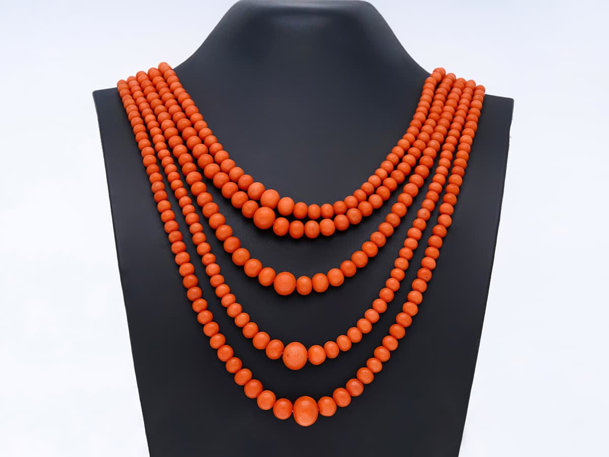 Collier+400,00+ct.+Koralle+375+Gelbgold+9+kt. - image 2
