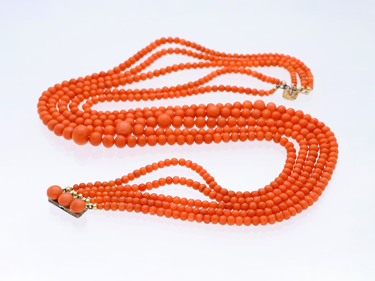 Collier+400,00+ct.+Koralle+375+Gelbgold+9+kt. - image 5