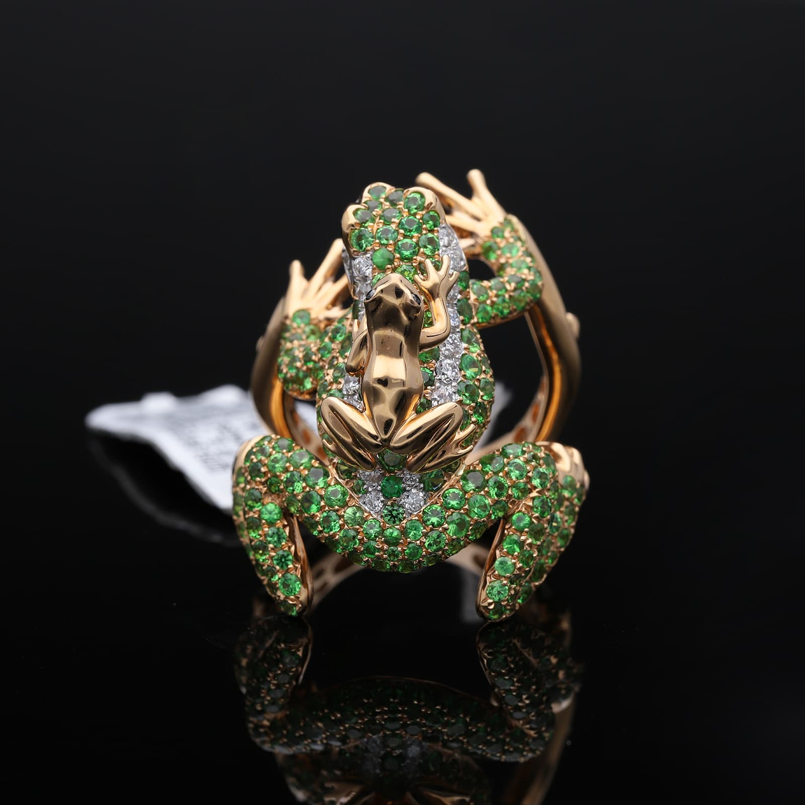 Ring+3,14+ct.+Tsavorith,+Diamanten+750+Rotgold+18+kt.+Neu - image 2