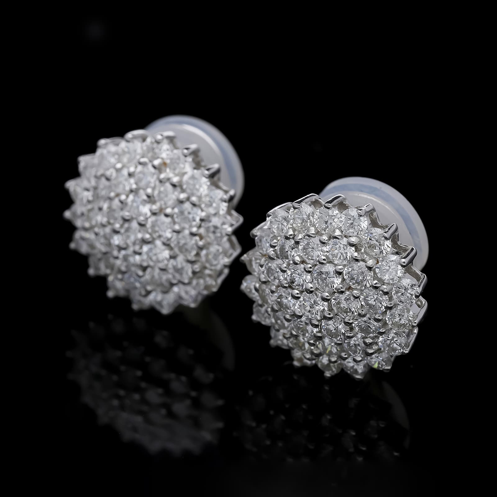Ohrringe+4,00+ct.+Diamanten+750+Weißgold+18+kt. - image 2