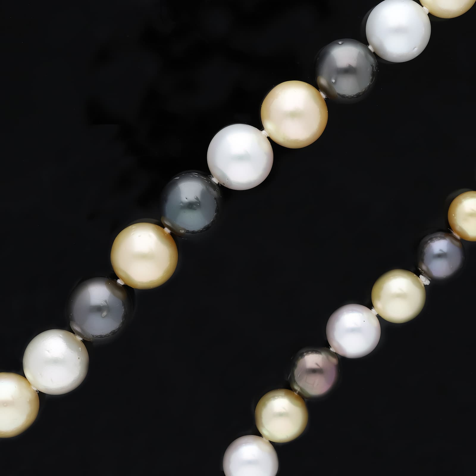 Collier+Südsee+Zuchtperle,+Tahiti+Zuchtperle+750+Weißgold+18+kt.+Neu - image 2