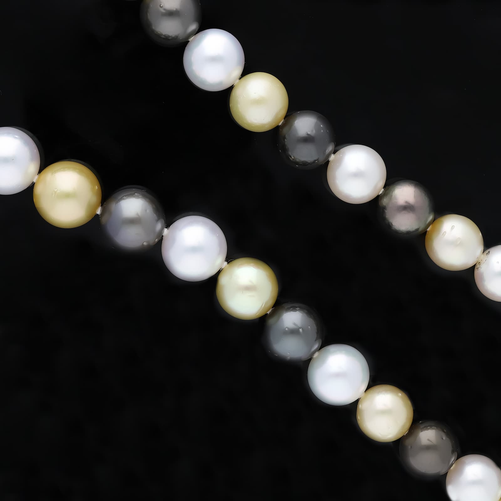 Collier+Südsee+Zuchtperle,+Tahiti+Zuchtperle+750+Weißgold+18+kt.+Neu - image 3
