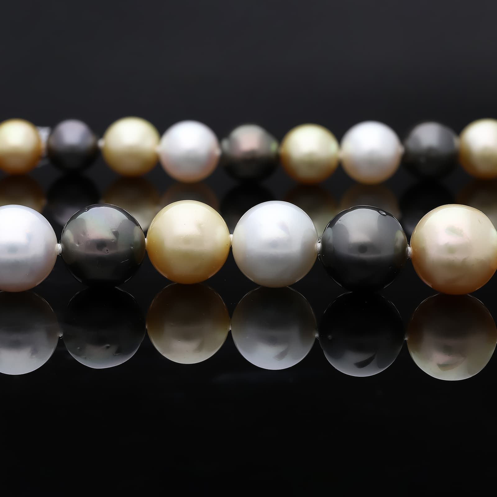 Collier+Südsee+Zuchtperle,+Tahiti+Zuchtperle+750+Weißgold+18+kt.+Neu - image 4