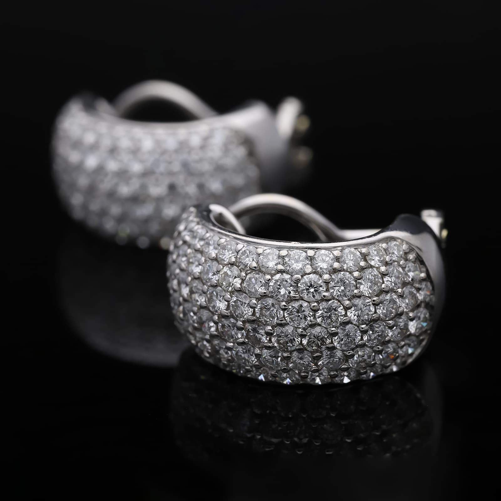 Wempe+Ohrringe+3,07+ct.+Diamanten+750+Weißgold+18+kt.+Originalzertifikat+Zertifikat - image 4