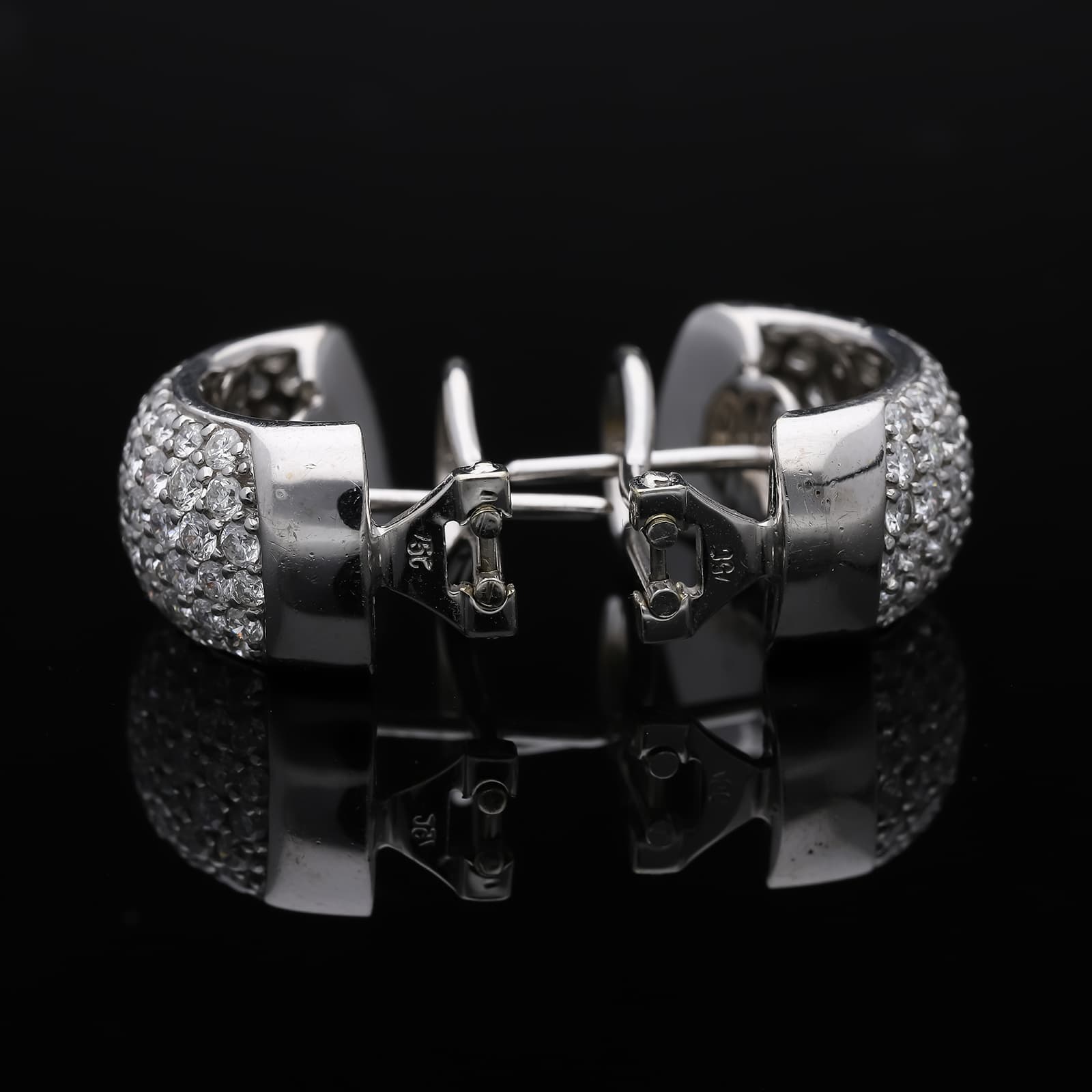 Wempe+Ohrringe+3,07+ct.+Diamanten+750+Weißgold+18+kt.+Originalzertifikat+Zertifikat - image 5