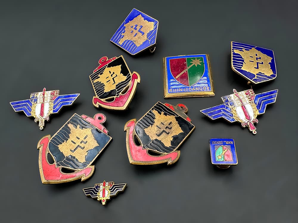 Konvolut+10+Militär+Abzeichen+Frankreich,+Cartier,+signiert - image 3