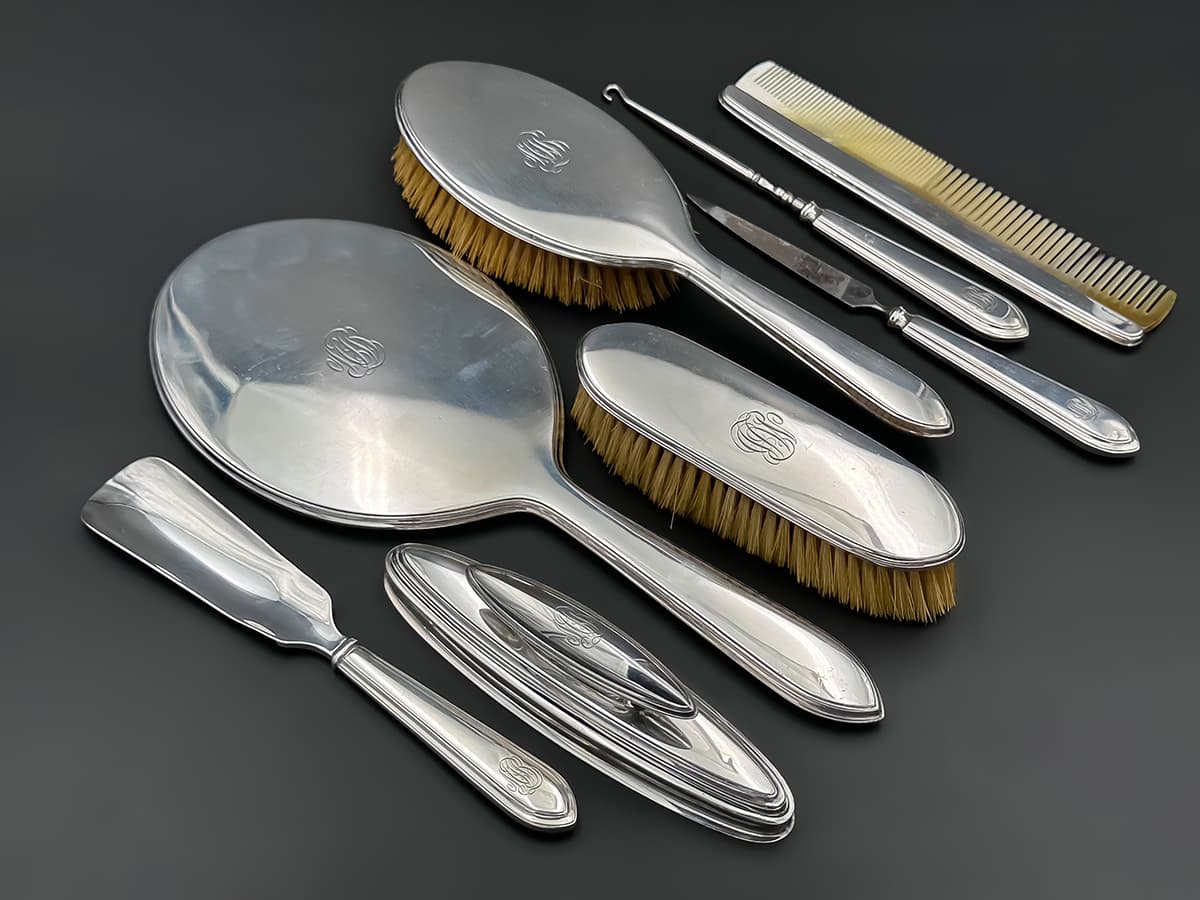 Cartier+Beauty+Set:+Sterling+Silber,+8+tlg,+996+Gramm