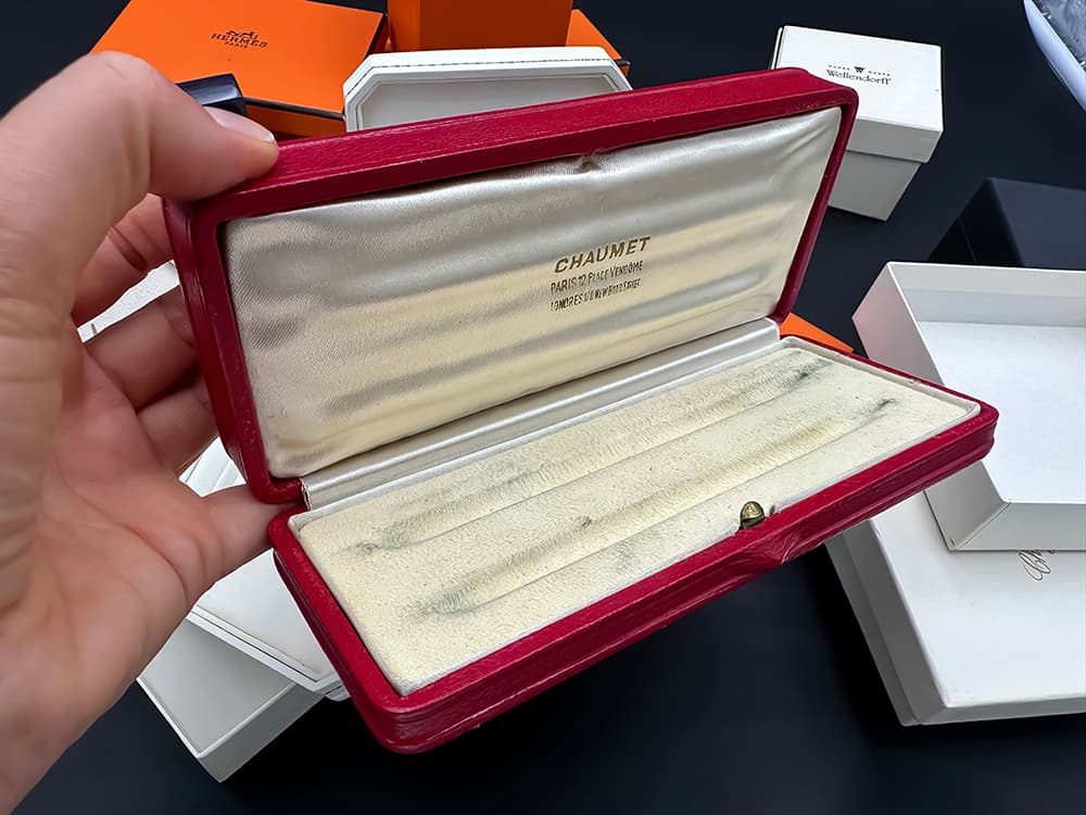 10+originale+Schmuckboxen+&+Etuis+von+Hermés,+Bvlgari,+Wellendorff,+Chaumet,+Chopard - image 4