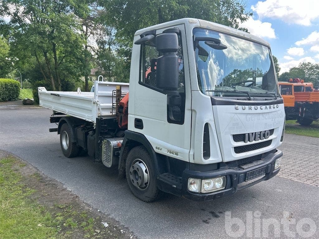 Dreiseitenkipper mit Ladekran IVECO ML75E16 (2012) + Meiller Aufbau + Palfinger PK 4200 A - image 2