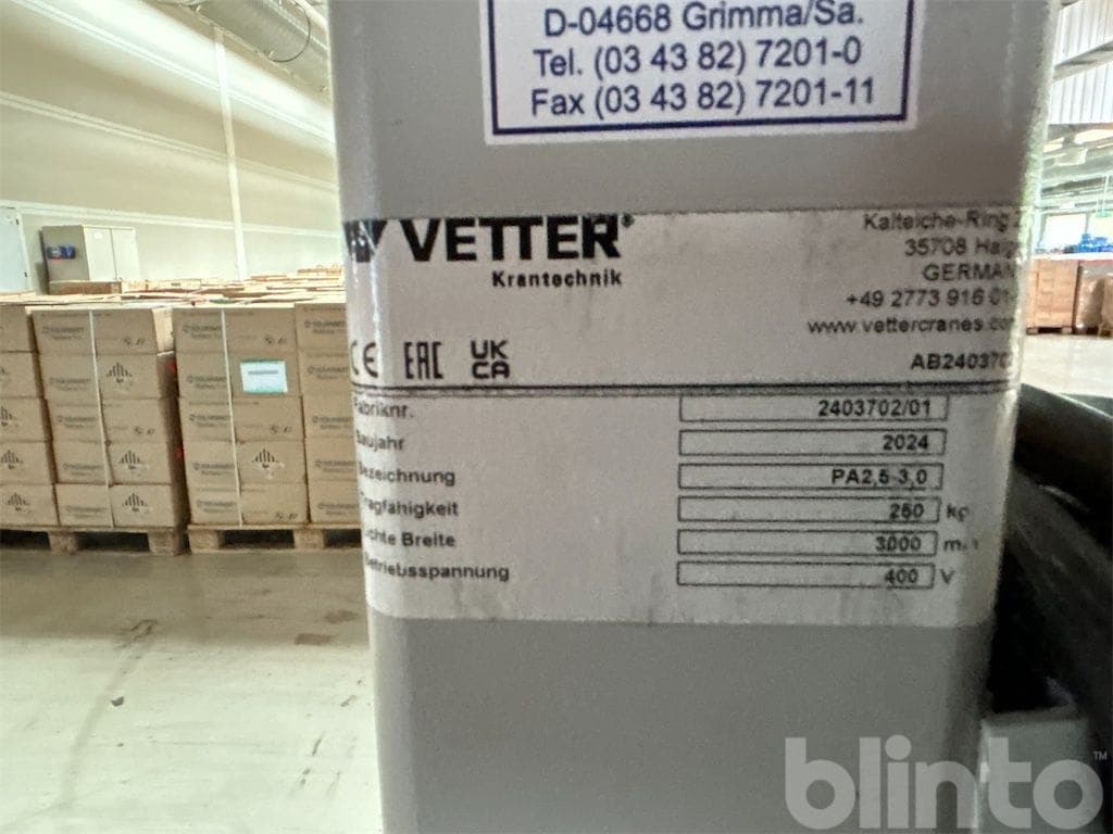 Mobile gantry crane VETTER PA 2,5 (2024) - image 5