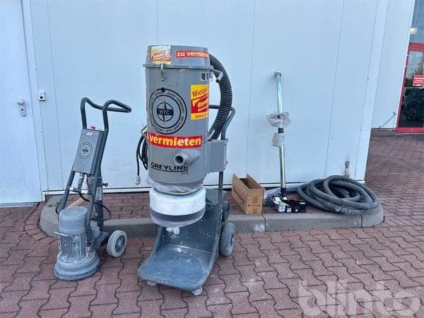 Ground grinding machine HTC GL 270 HD with HTC GL 25 D industrial vacuum cleaner (2011)