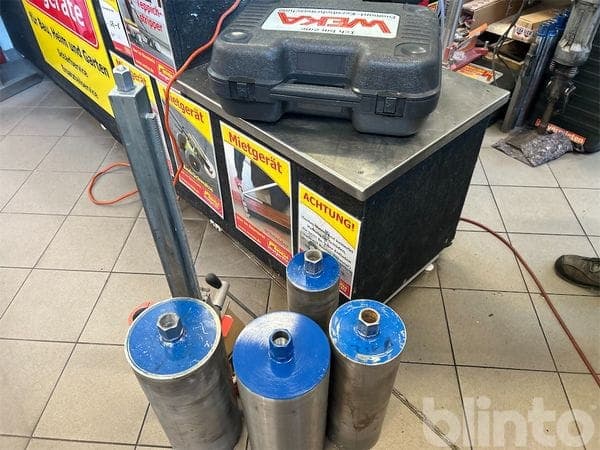 Diamond core drilling machine WEKA DK 17 with drill stand and 4 drill crowns (2021)