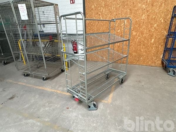 Order Picker Trolley VARIOfit (50 kg load capacity, 3 loading levels, galvanized)