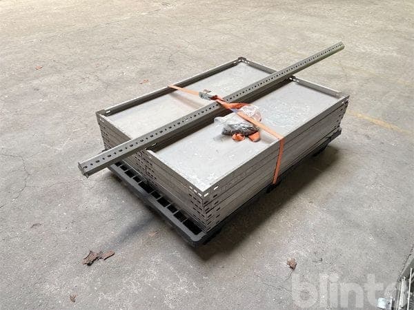 Storage rack (12 shelves, 8 angle profiles, approx. 2 m height)