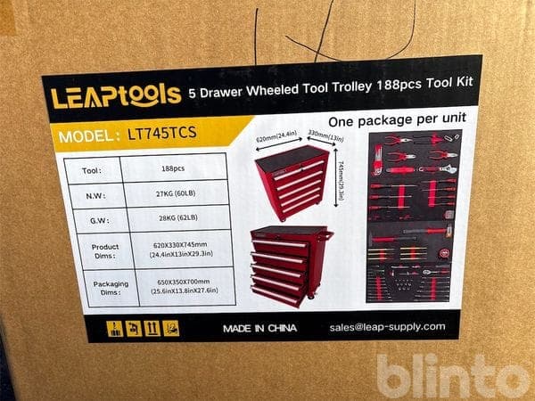 Leaptools LT745TCS Workshop Trolley
