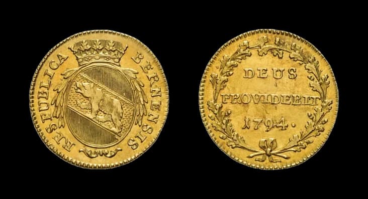 Bern, Duplone 1794. HMZ 2-213d, Fb. 182, sehr schön bis vorzüglich. Aus der Sammlung Gebrüder Weibel. - image 2