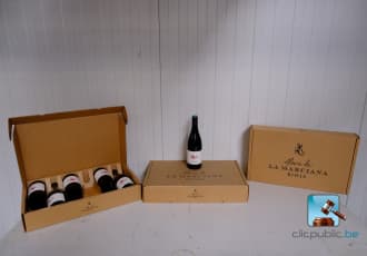 Batch of red wine bottles