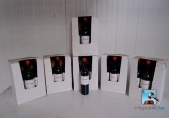 Batch of red wine bottles