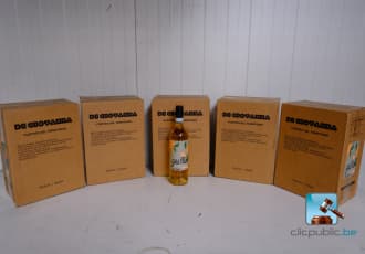 Batch of white wine bottles