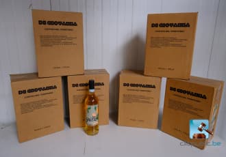 Batch of white wine bottles