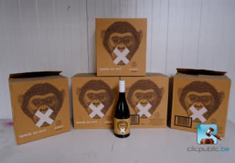 Batch of red wine bottles