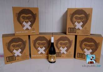 Batch of red wine bottles