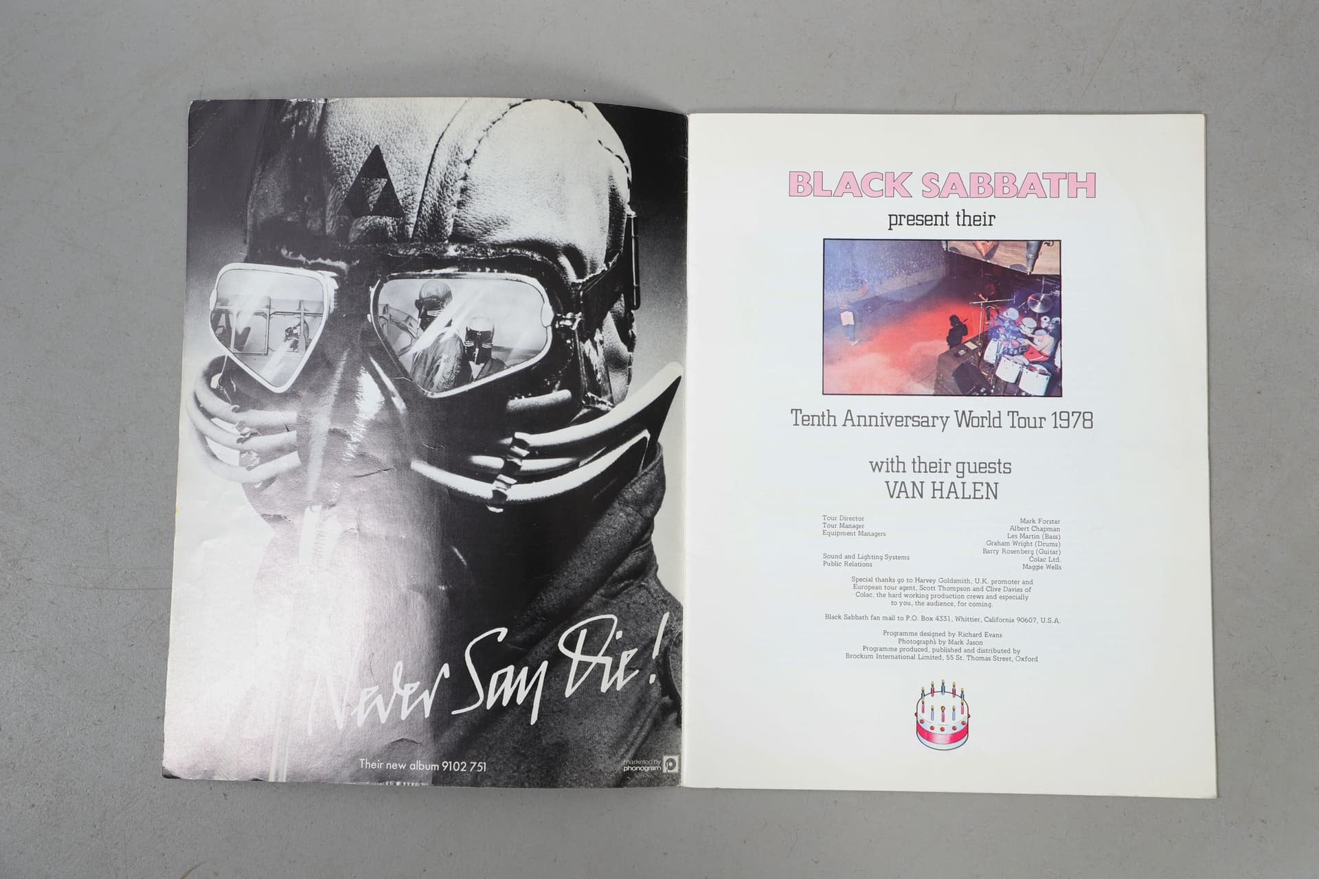 BLACK SABBATH & OZZY OSBOURNE OFFICIAL TOUR PROGRAMMES – WORLD TOUR 1976-77, TENTH ANNIVERSARY WORLD TOUR 1978 & BARK AT THE MOON WORLD TOUR 1984. - image 2