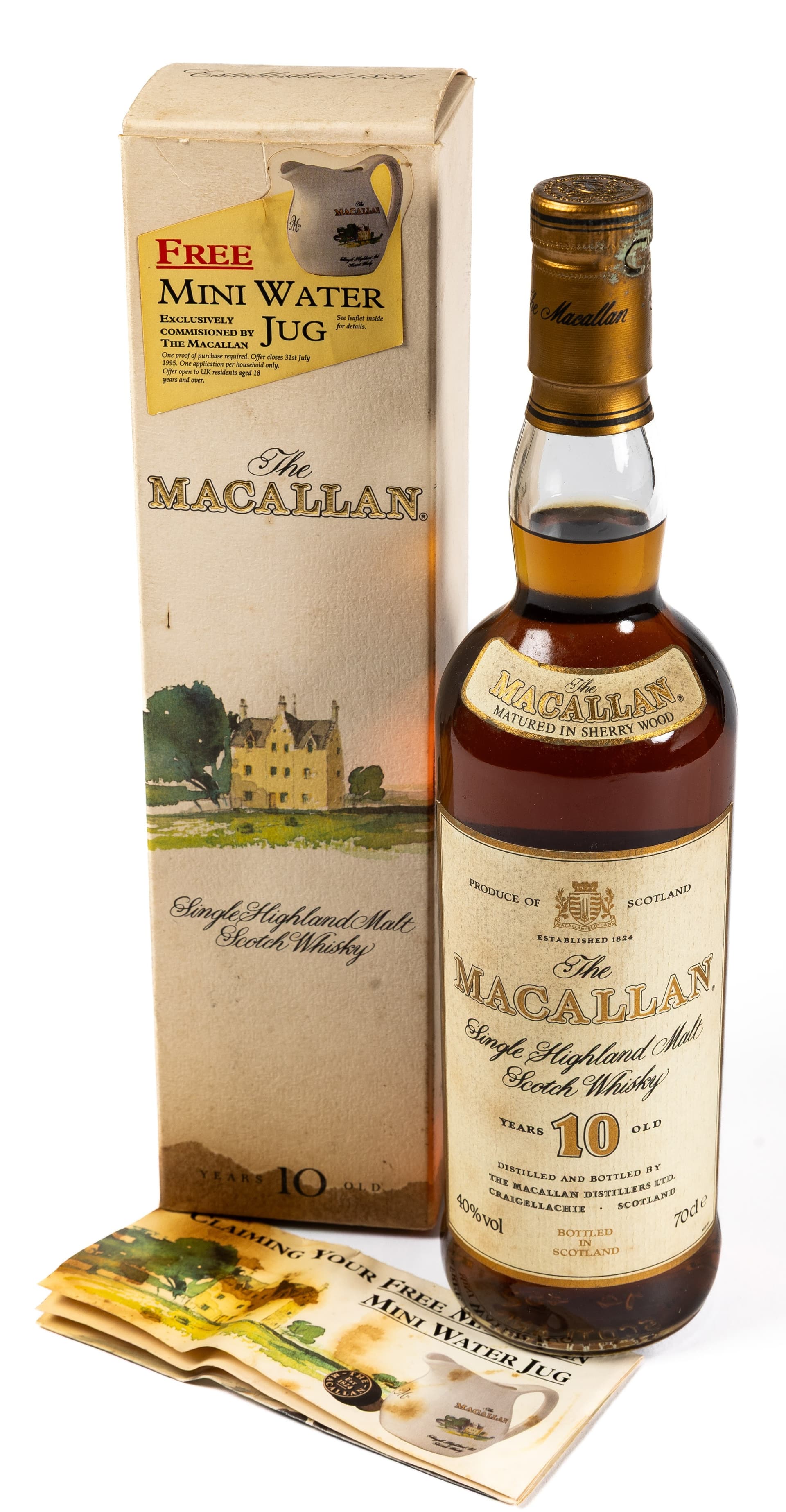 MACALLAN 10 YEAR OLD, SPEYSIDE SINGLE MALT WHISKY.