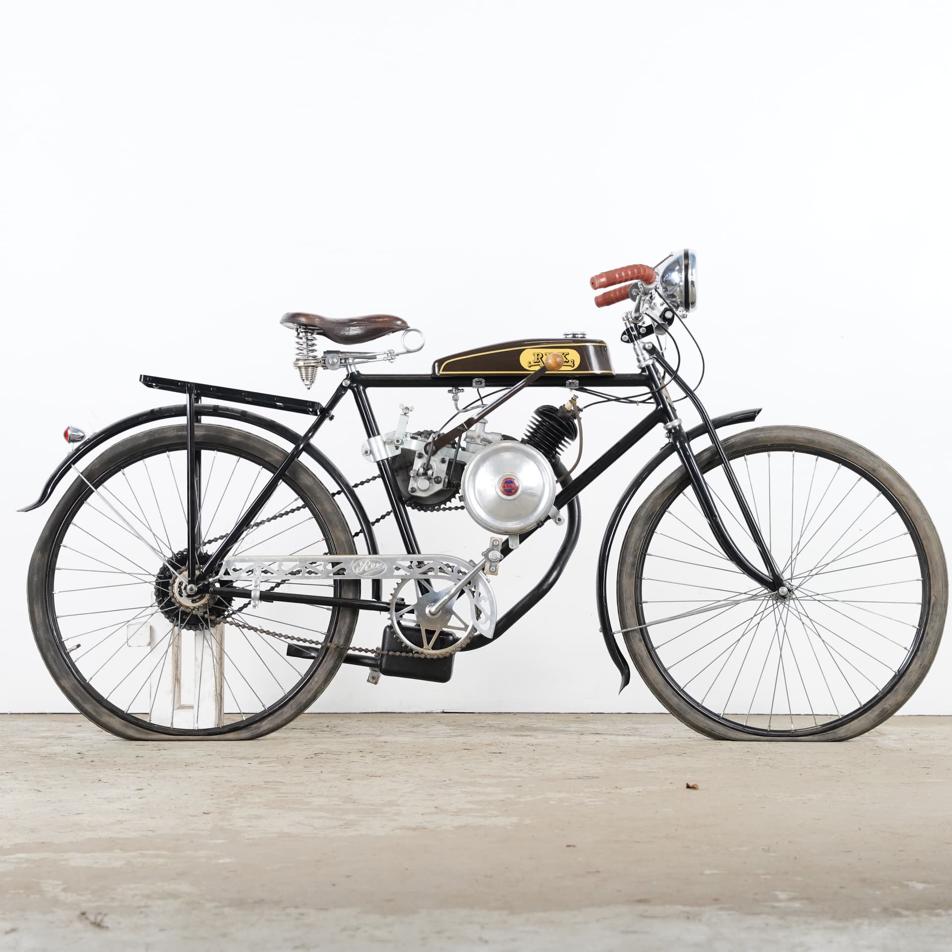 REX, delivery bicycle with REX Midget 98cc auxiliary engine, c. 1932.