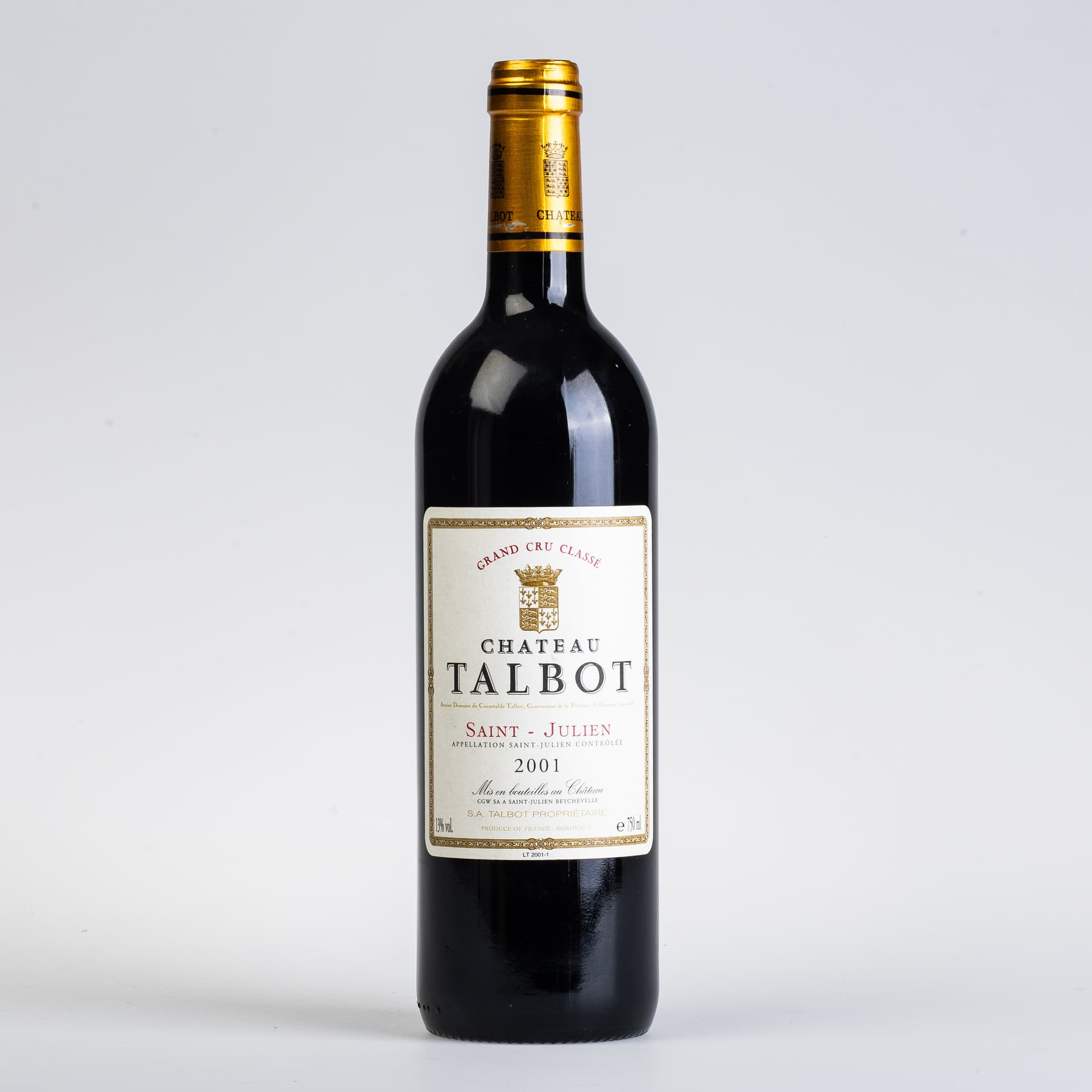 2001 CHATEAU TALBOT, SAINT-JULIEN BORDEAUX.