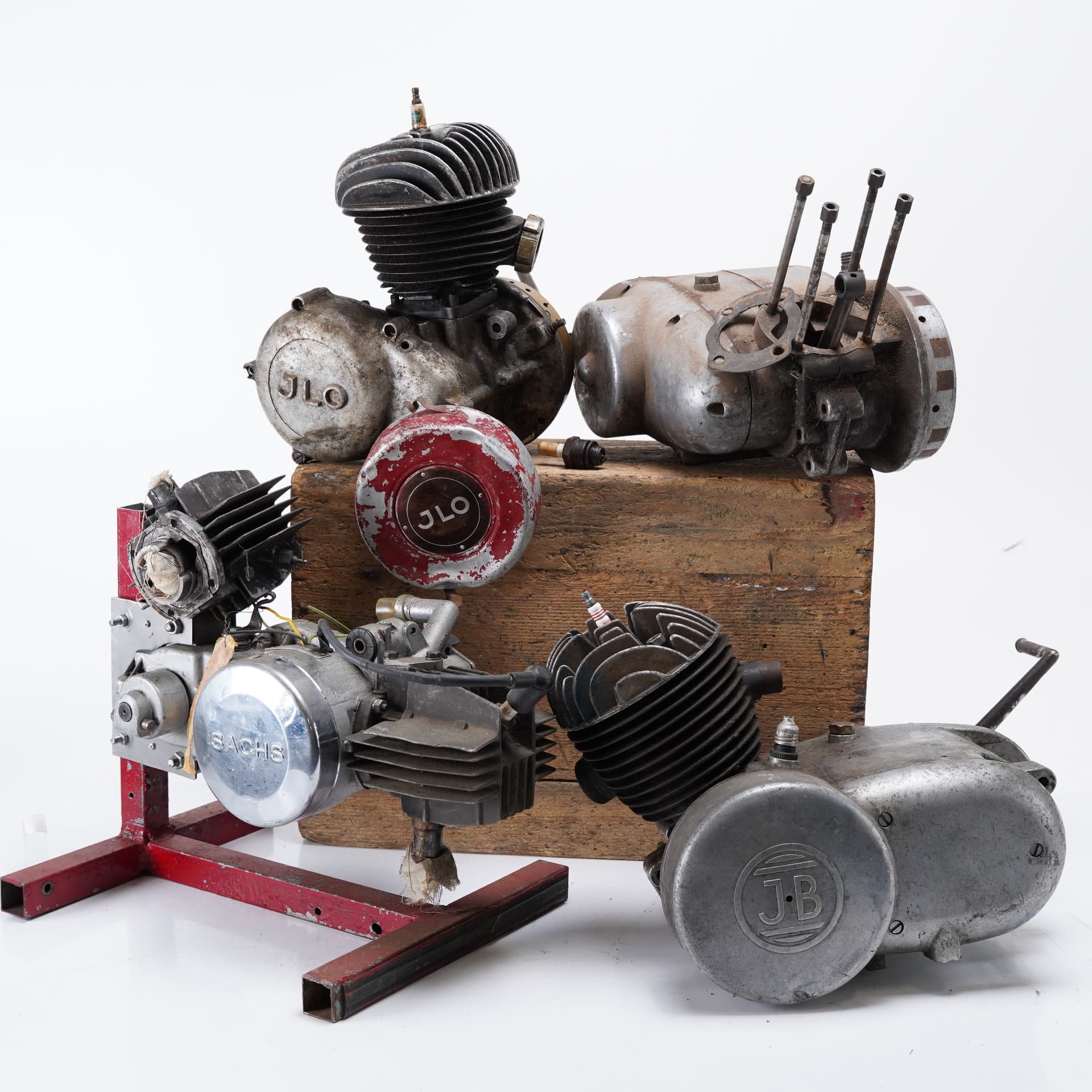SACHS, JB, ILO, engines, 4 pcs, 1930s-1970s.