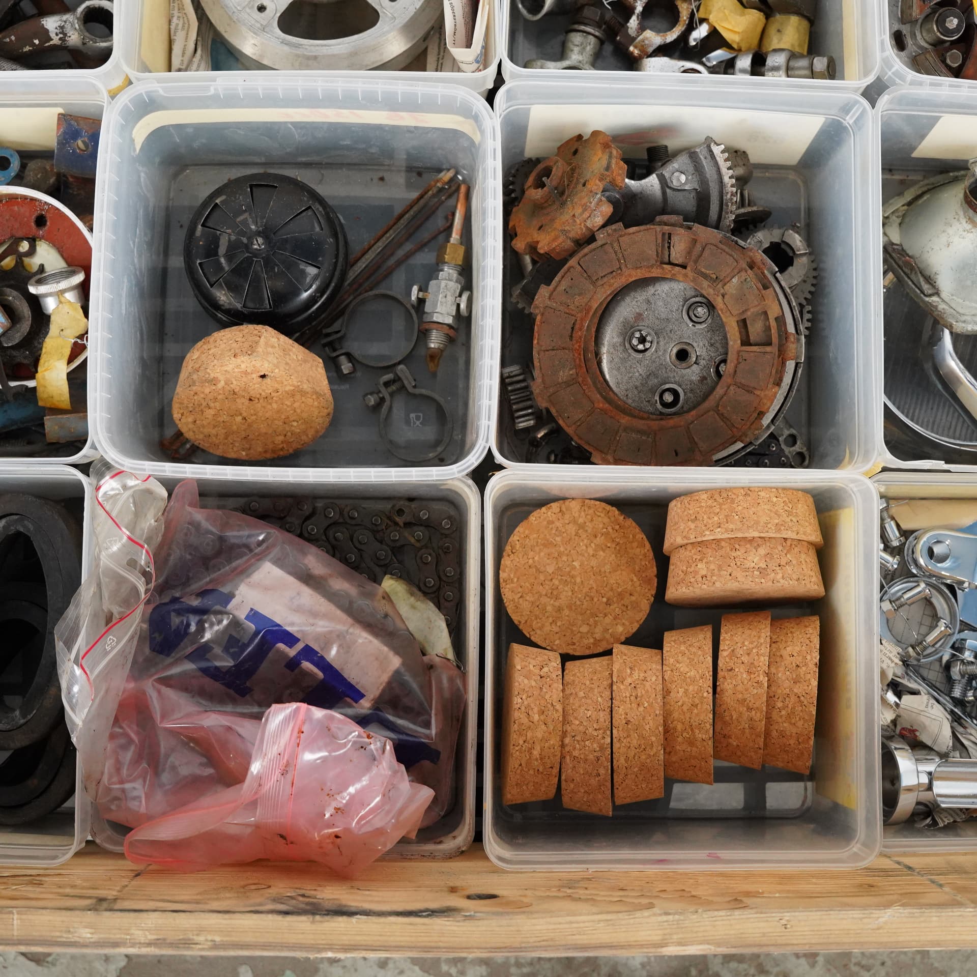 MOTORCYCLE PARTS, lot, for lightweight motorcycles, 1950s. - image 4