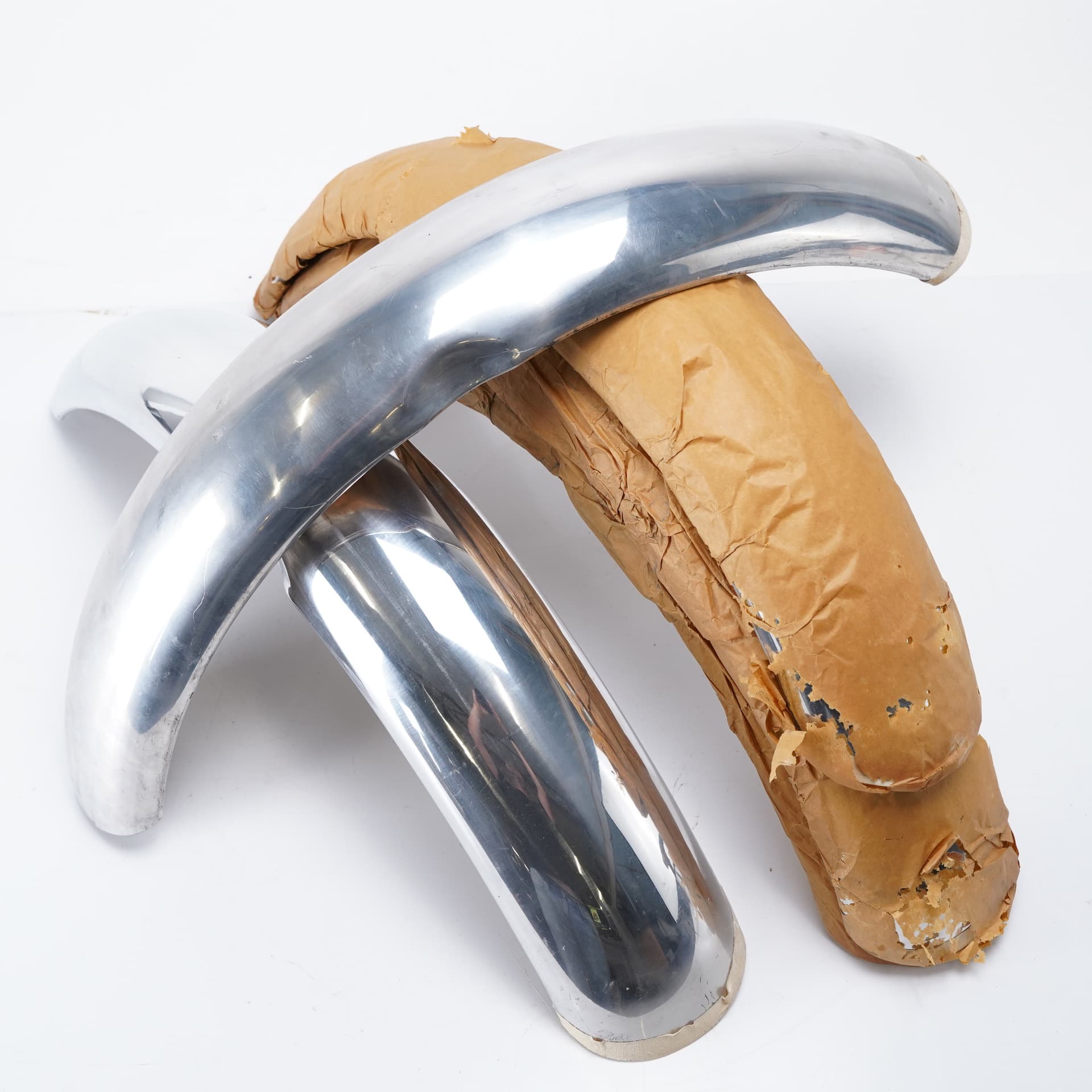 Front fenders, five pieces, 1950s.