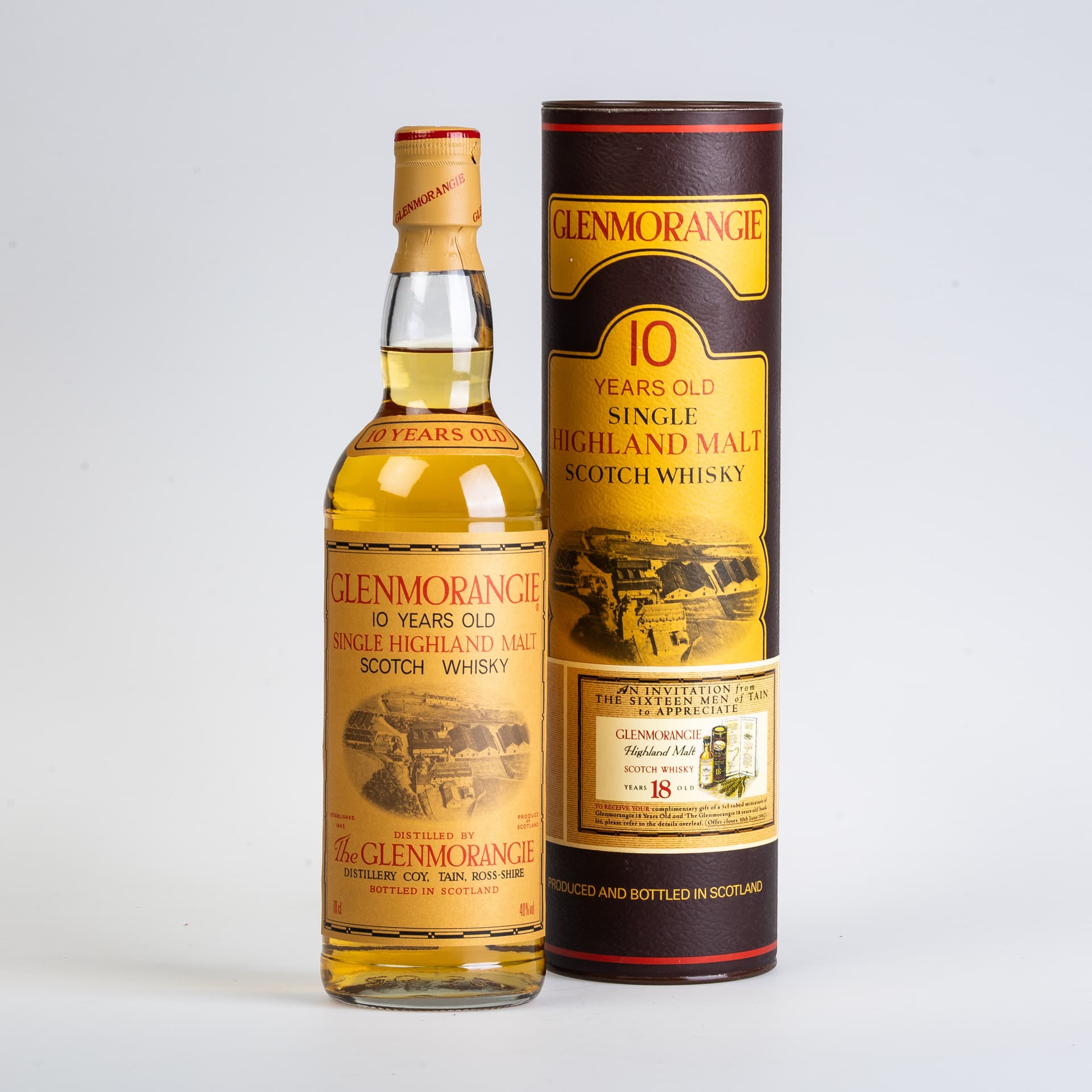 GLENMORANGIE 10 YEARS OLD HIGHLAND MALT SCOTCH WHISKY.