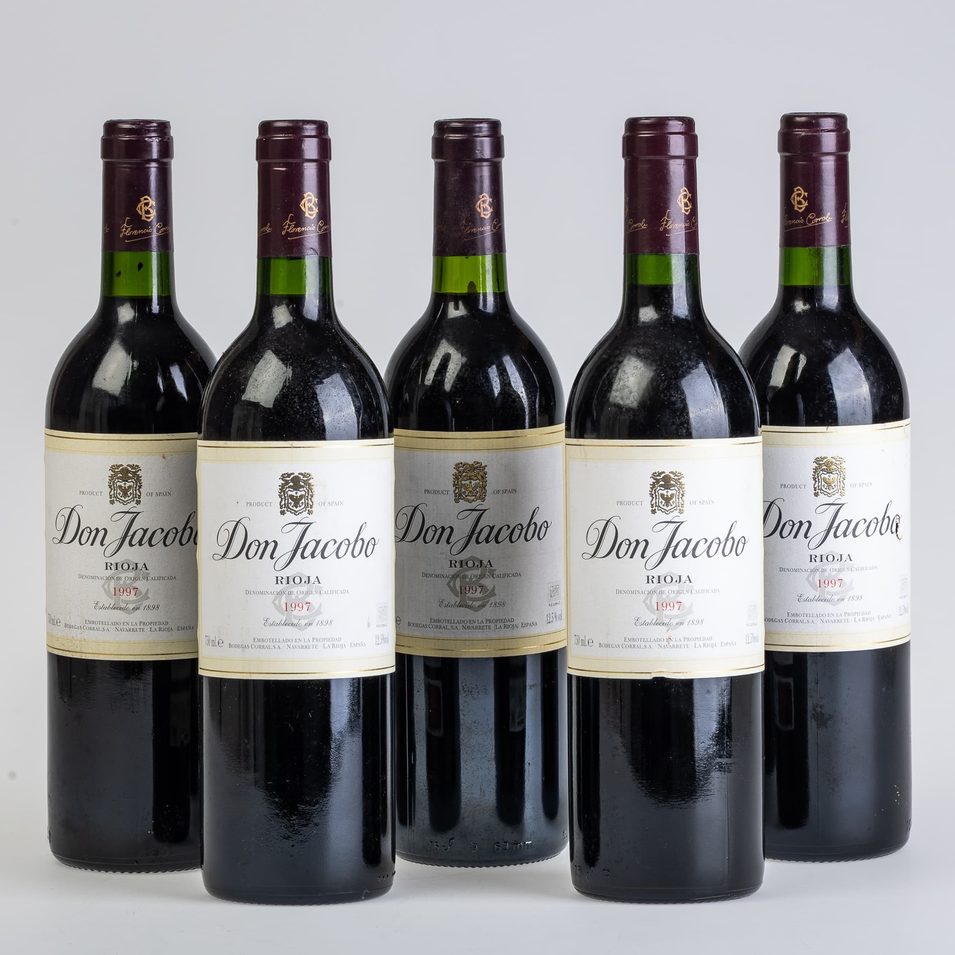 FIVE BOTTLES - 1997 BODEGAS CORRAL RIOJA DON JACOBO CRIANZA.