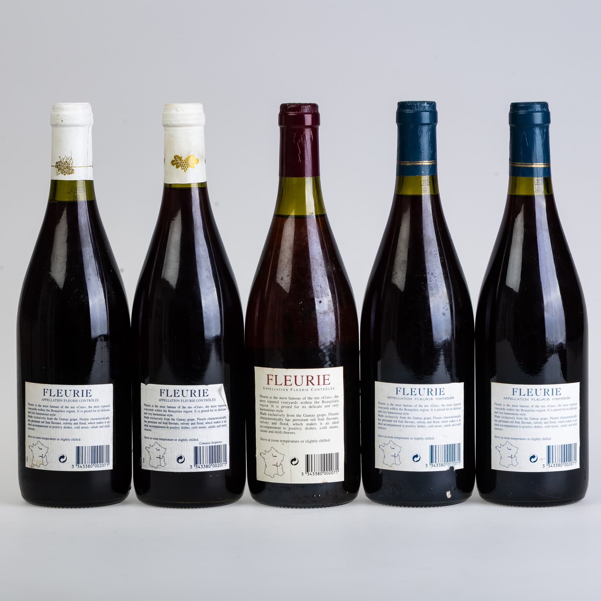 FIVE BOTTLES OF FLEURIE. - image 3