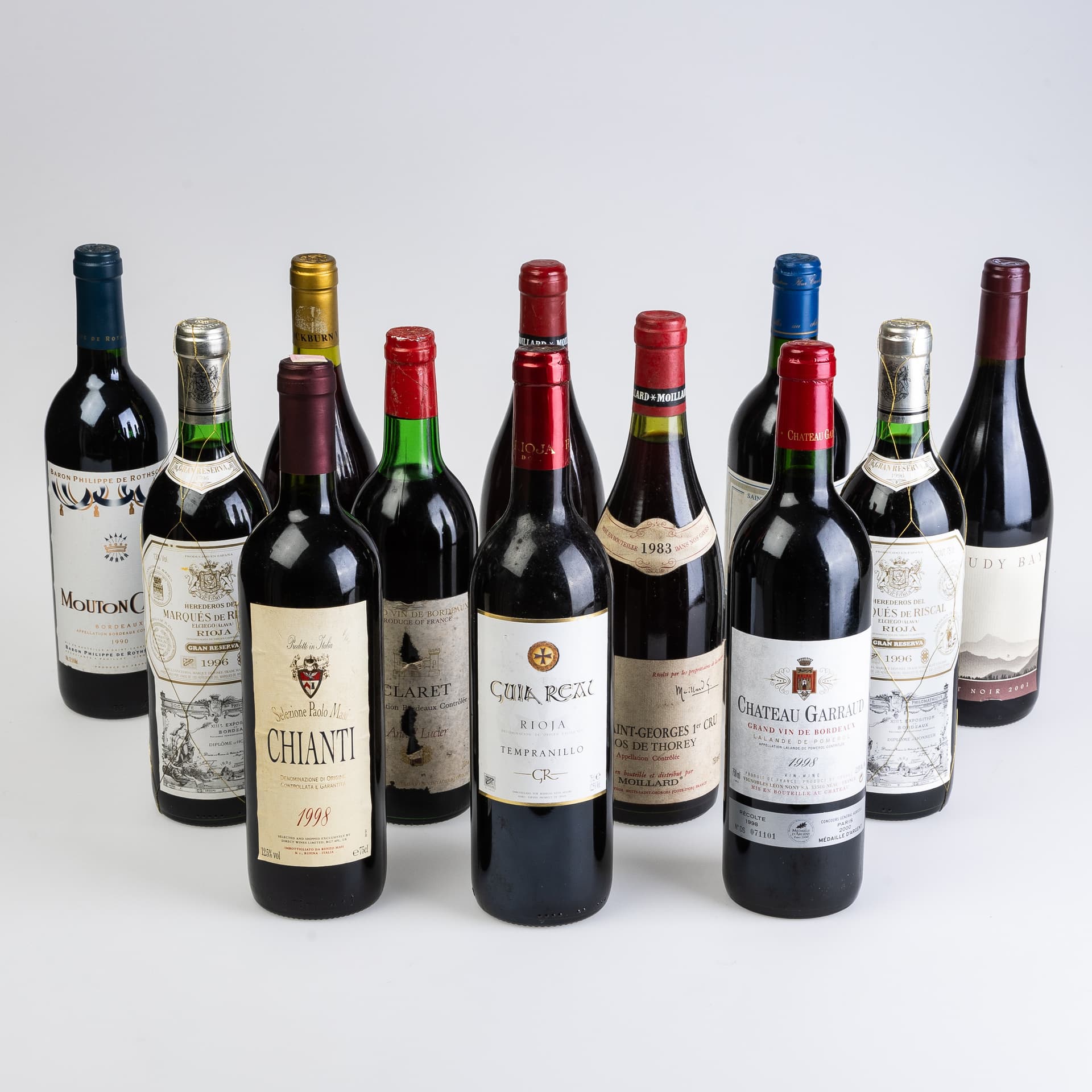 TWELVE BOTTLES OF RED WINE.