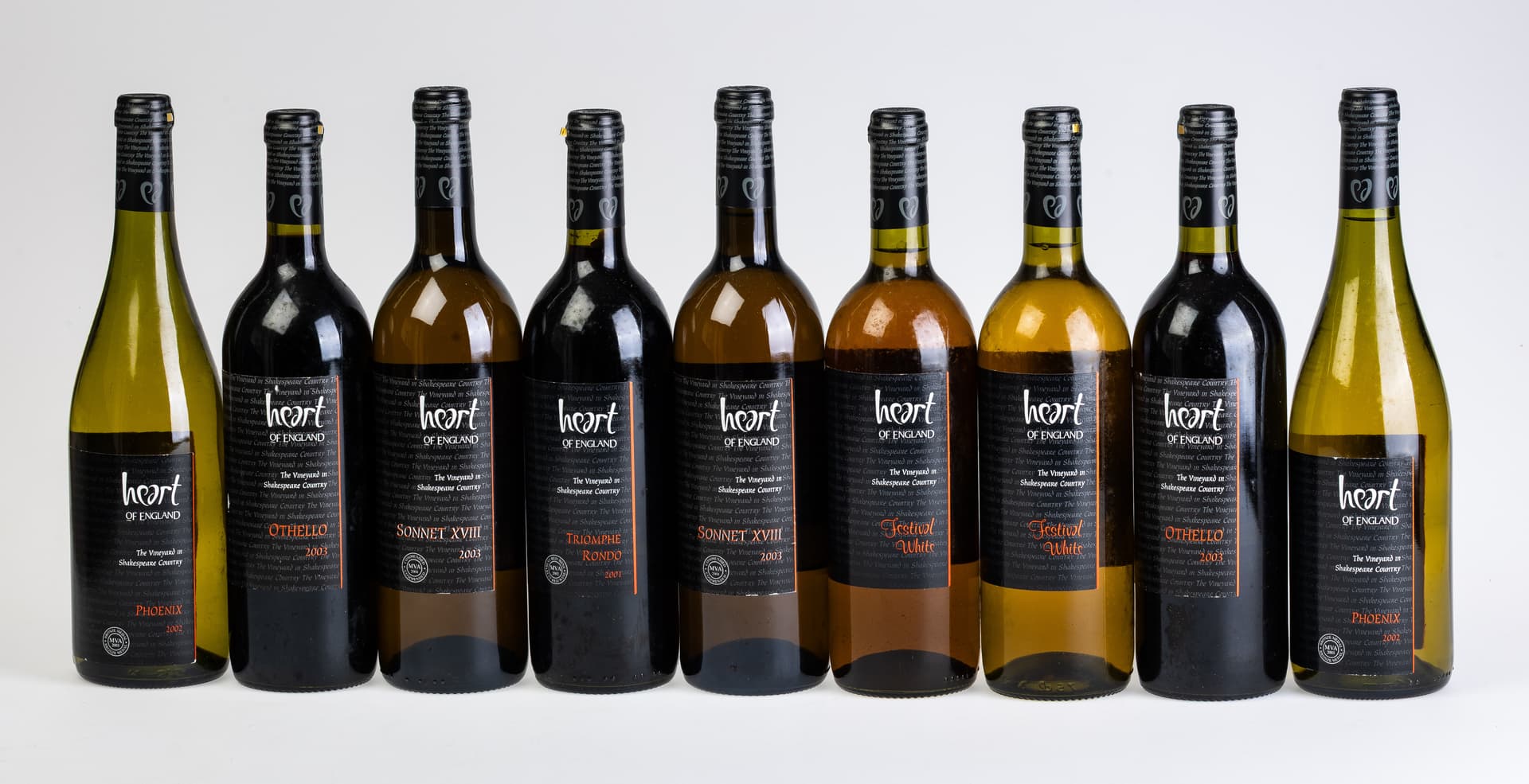 NINE BOTTLES OF HEART OF ENGLAND SHAKESPEARE COLLECTION. - image 2